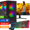 Screenon - Intel Core i5 - 500 GB SSD - 16 GB RAM - RTX 3050 - Gaming -Set - V122023124 (24 "Monitor + Tastatur + Maus)