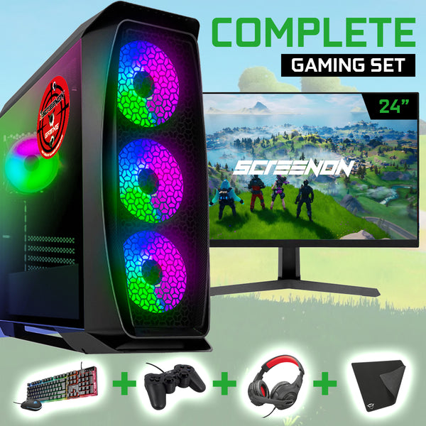 Screenon - Gaming -Set - x150126 - v1 (Gamepc.x150126 + 24 Zoll Monitor + Tastatur + Maus)