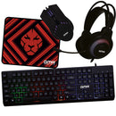 Screenon Gaming Gear Set V1 - Gaming -Maus und Tastatur + Gaming Headset + Gaming Mousepad & Game Controller