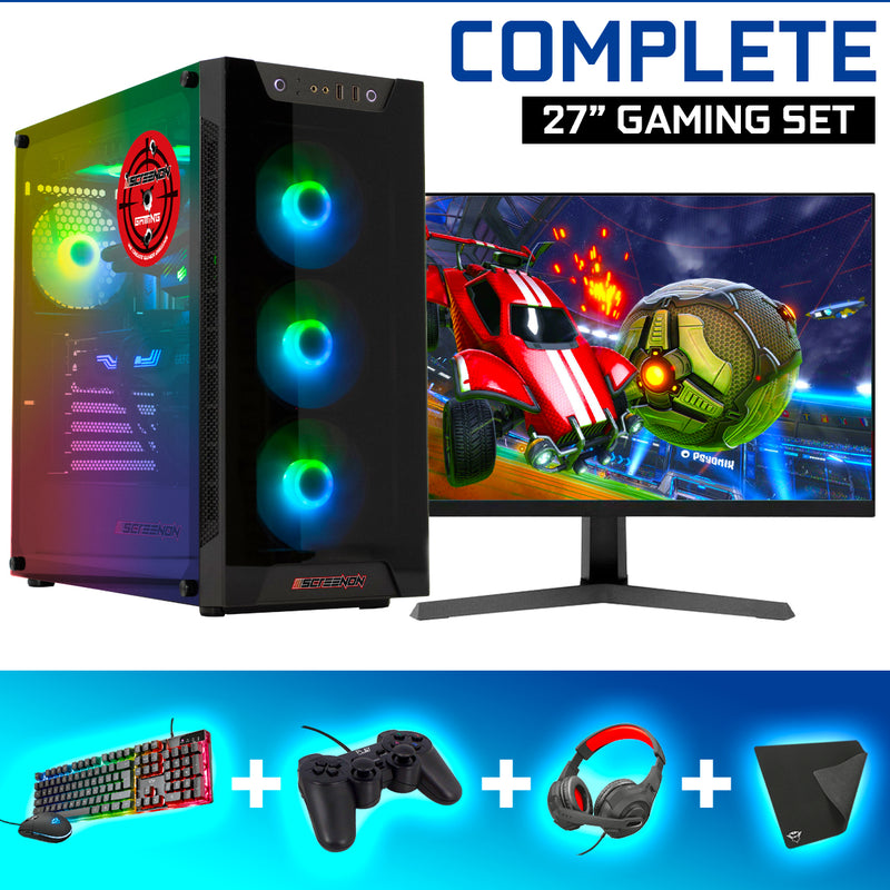 Screenon - Gaming -Set - X48187 - V2 (Gamepc.x48187 + 27 Zoll Monitor + Tastatur + Maus)