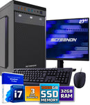 Intel Complete PC Set | Intel Core i7 | 64 GB DDR4 | 2 TB SSD + 27 Zoll Monitor + Maus + Tastatur | Windows 11 Pro + WiFi & Bluetooth