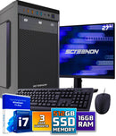 Intel Complete PC Set | Intel Core i7 | 32 GB DDR4 | 1 TB SSD + 27 Zoll Monitor + Maus + Tastatur | Windows 11 Pro + WiFi & Bluetooth