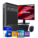 Intel Complete PC Set | Intel Core i5 | 16 GB DDR4 | 500 GB SSD + 27 Zoll Monitor + Maus + Tastatur | Windows 11 Pro + WiFi & Bluetooth
