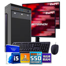 Intel Complete PC Set | Intel Core i5 | 16 GB DDR4 | 500 GB SSD + 2 x 24 Zoll Monitor + Maus + Tastatur | Windows 11 Pro + WiFi & Bluetooth