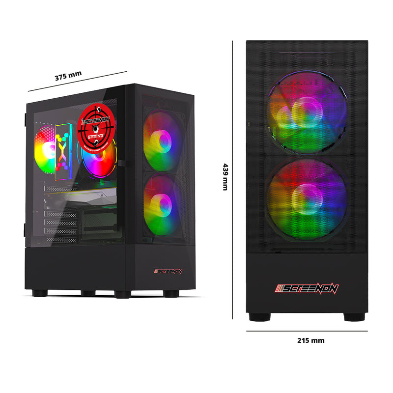 Screenon - Ryzen 7 3700X - Hoch -End -RGB -Spielcomputer / Gaming -PC - GTX 1660 6 GB - 16 GB RAM - 512 GB SSD (M2.0) - WiFi