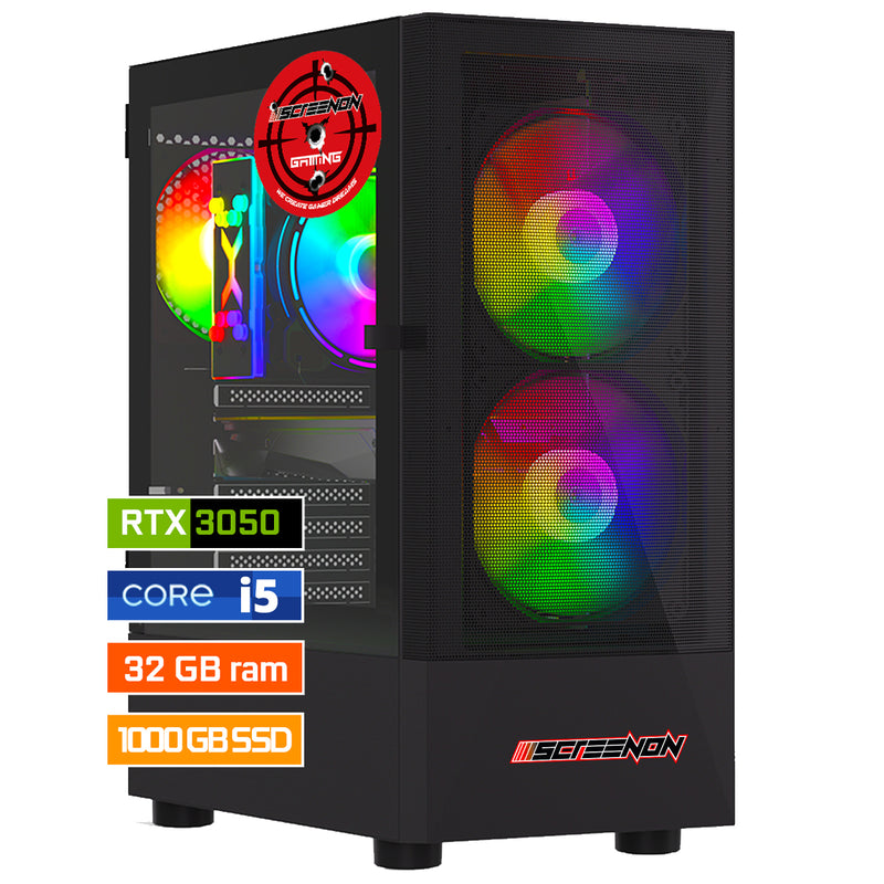 Screenon - Ryzen 7 3700X - Hoch -End -RGB -Spielcomputer / Gaming -PC - GTX 1660 6 GB - 16 GB RAM - 512 GB SSD (M2.0) - WiFi