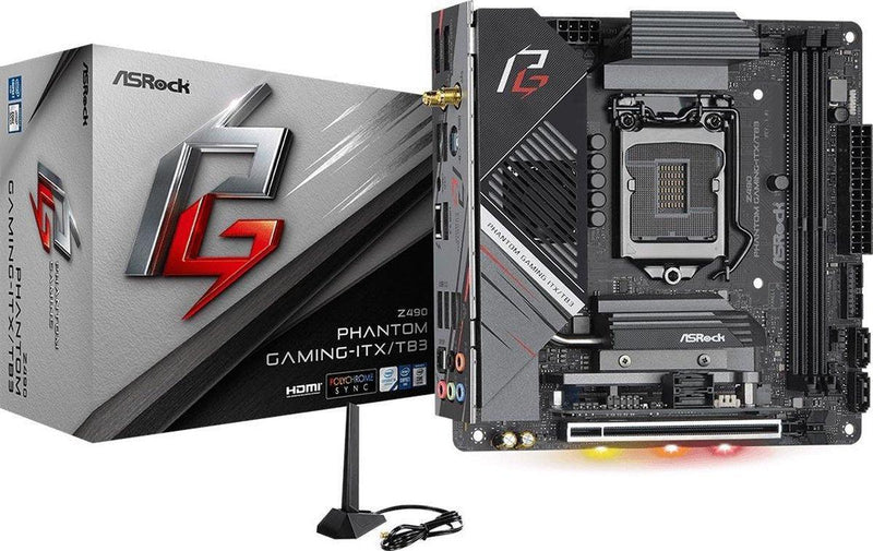 Asrock Z490 Phantom Gaming-ITX/TB3 Intel Z490 mini ITX - ScreenOn