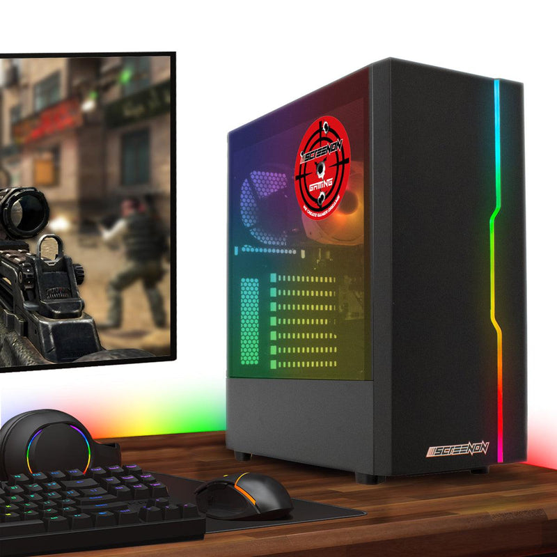 ScreenON - Game Computer / Gaming PC - Ryzen 5 - 1TB M.2 SSD - 16GB RAM - RTX 3050 - Game PC TX89419 - Windows 11 - ScreenOn