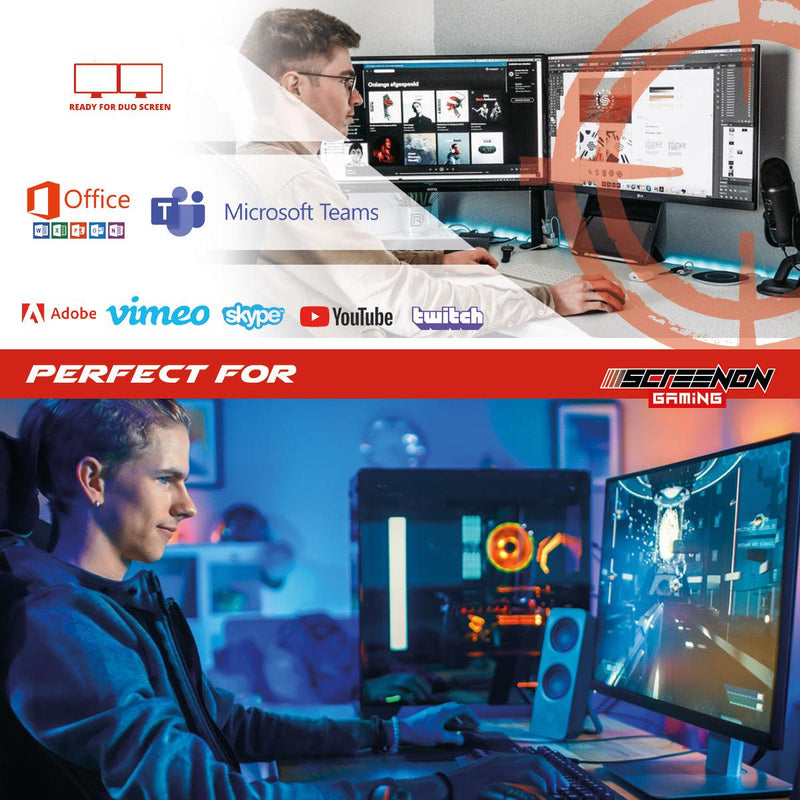 ScreenON - Minecraft Edition Gaming Set - X104154 - V1, V2 & V3 (GamePC.X104154 + 24 Inch Monitor + Toetsenbord + Muis + Controller + incl. €20 Steam tegoed) - ScreenOn