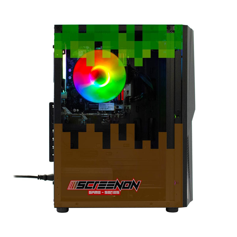 ScreenON - Minecraft Edition Gaming Set - X10999 - V1, V2 & V3 (GamePC.X10999 + 24 Inch Monitor + Toetsenbord + Muis + Controller + incl. €20 Steam tegoed) - ScreenOn